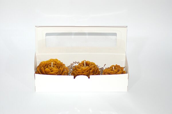 Pack 3 aromas naturales velas rosas distintos tamaños