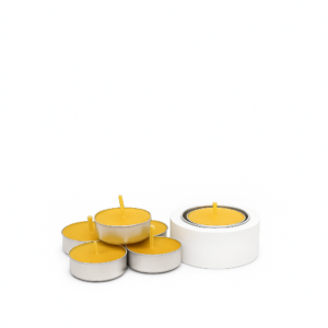 Velas de té con soporte de resina