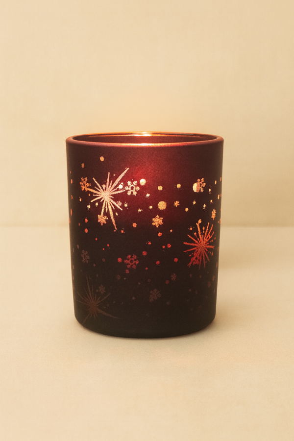 Vela navideña copos de nieve - Edición Especial