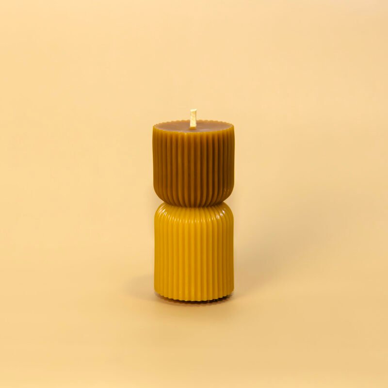 vela con dos tipos de cera de abeja 100% naturales decorativas