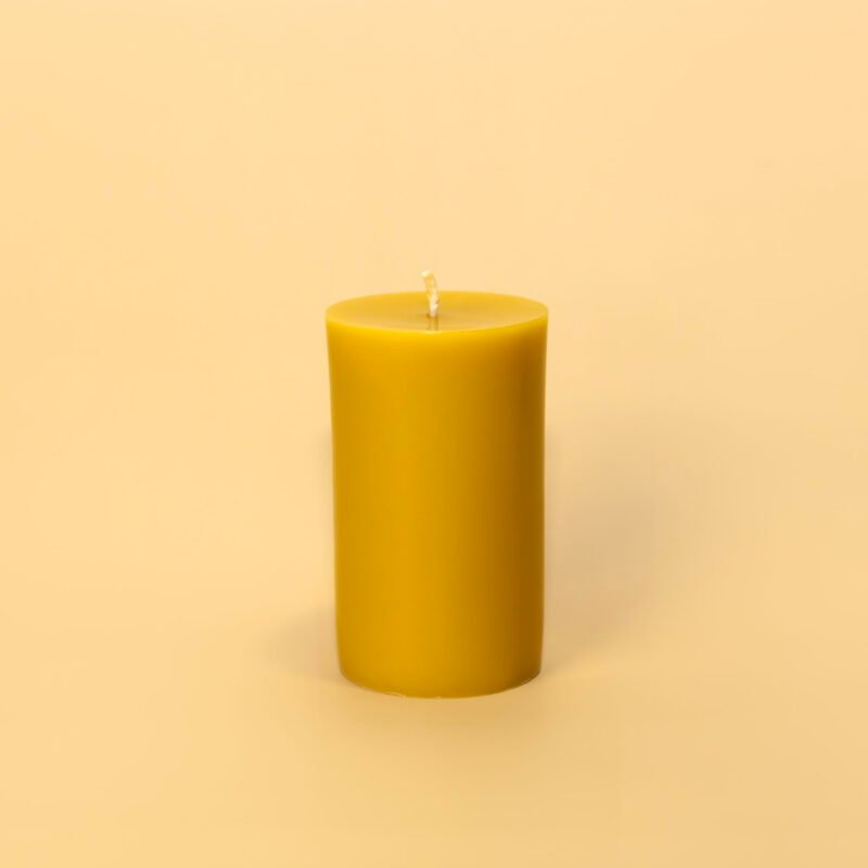 Vela decorativa circular, cera de abeja pura