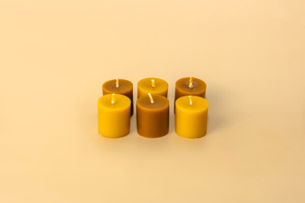 Set de velas ecoluz mini de cera de abeja pura 100% natural, artesanales