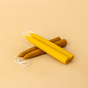 Pack de 4 velas de candelabro mixtas artesanales de cera de abeja natural Pack de 4 velas de candelabro mixtas artesanales de cera de abeja natural