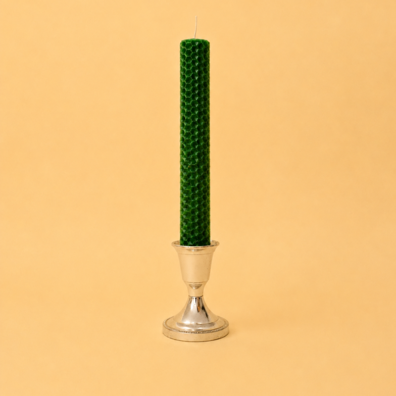 Vela de panal de cera de abeja verde