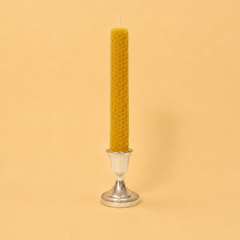 Vela de panal de cera de abeja amarilla