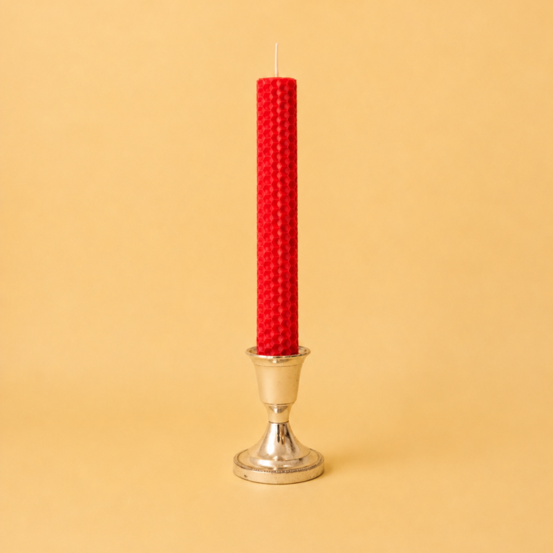 Vela de panal de cera de abeja naranja