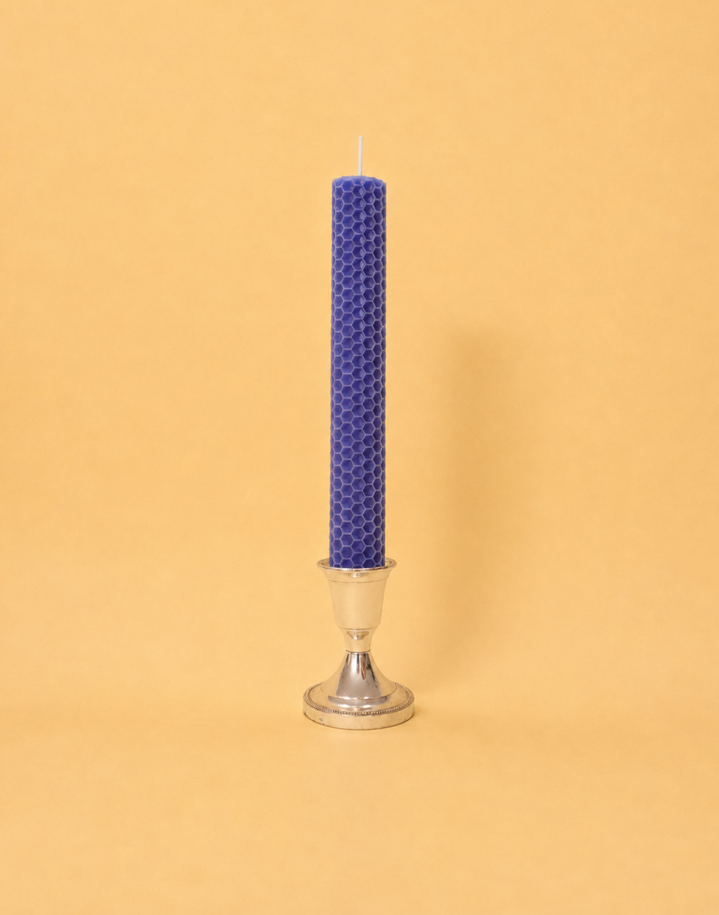 Vela de panal de cera de abeja azul Vela de panal de cera de abeja azul