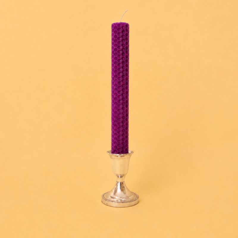 Vela de panal de cera de abeja tinto